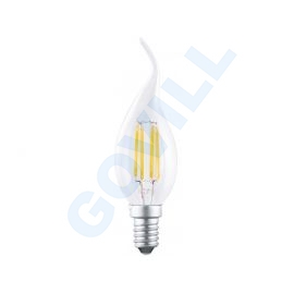 UltraTech LED filament gyertya izzó hajlított E14 3,8W 470lm 2700K